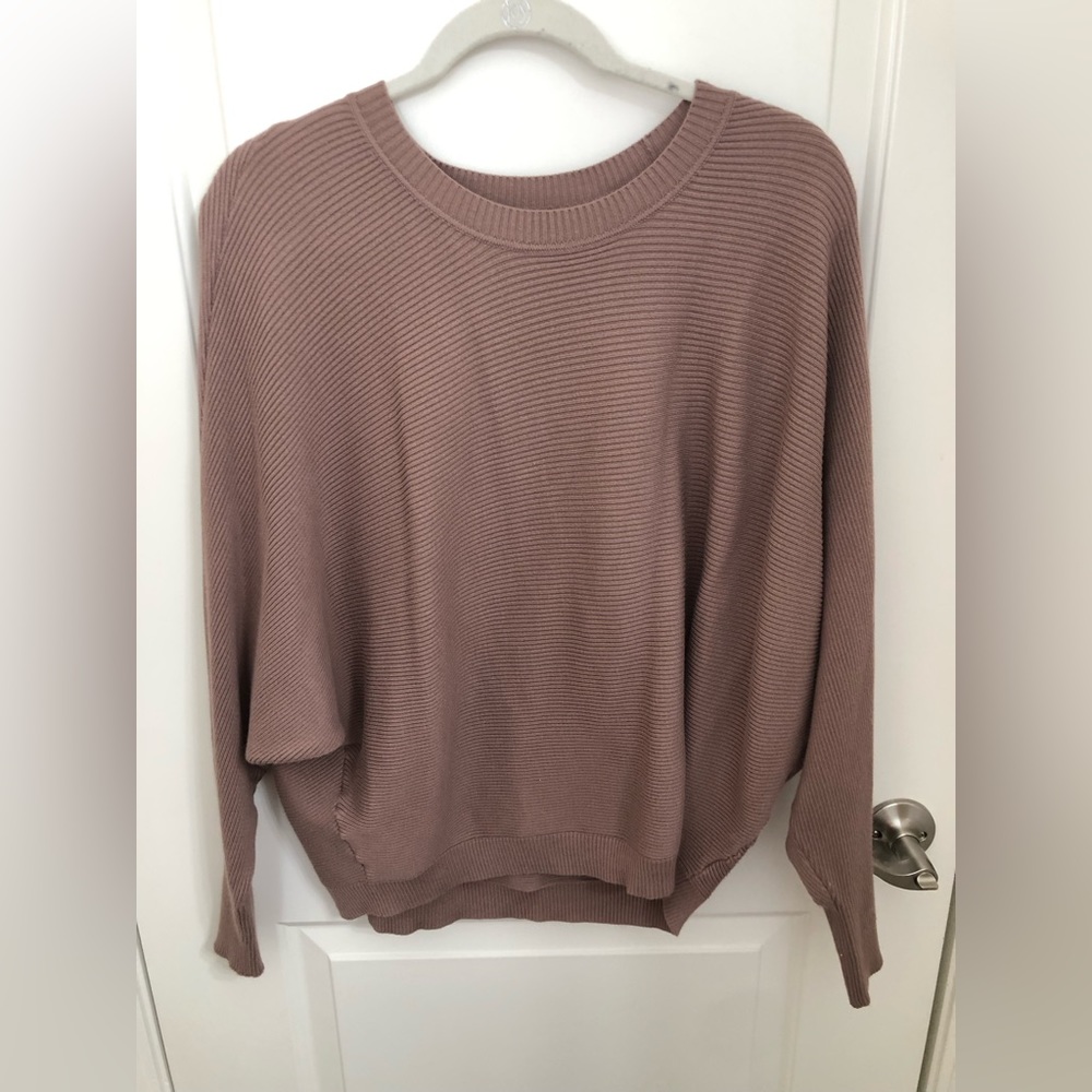 Mauve stretch oversized long sleeve